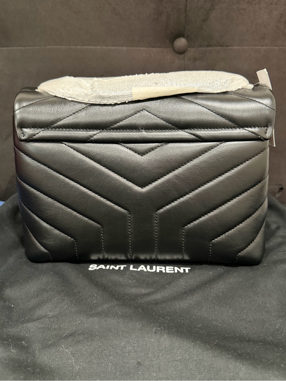 SAINT LAURENT Small Loulou Chain Bag Black with Silver hardware - Picture 6 of 13